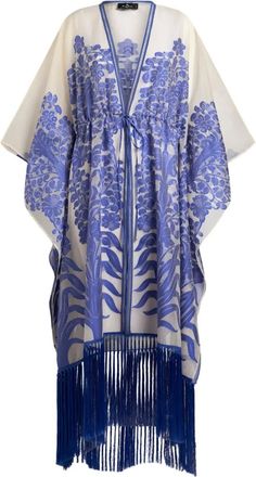 Etro Caftano con motivo jacquard - Bianco