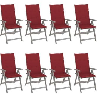 vidaXL Furniture Limited - Sillas Reclinables Jard&iacute;n Y Cojines 8 Uds