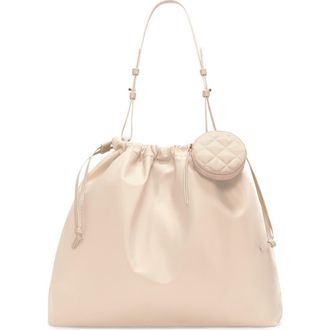 MZ Wallace Waverly Nylon Shoulder Bag in Buff at Nordstrom