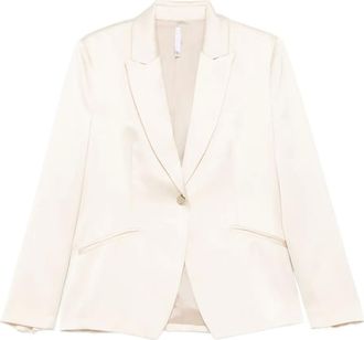 Imperial peak-lapel single-breasted blazer - White