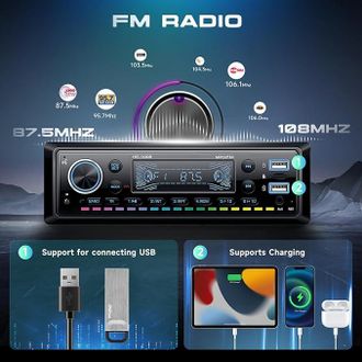 OEM Radio Para Coche, Bluetooth 5.0, Kit Manos Libres, Reproductor Multimedia Mp3