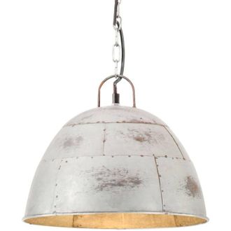 vidaXL Lampada a Sospensione Vintage 25 W Argento Rotonda 31 cm E27 vidaXL