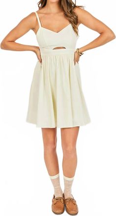 Sadie & Sage Shades On Cutout Mini Dress In Ivory