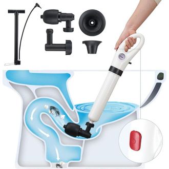 OEM Desatascador Neum&aacute;tico De Inodoro - Pist&oacute;n Neum&aacute;tico Ergon&oacute;mico De Alta Presi&oacute;n - Para Tuber&iacute;as Y Alcantarillado -crezuo