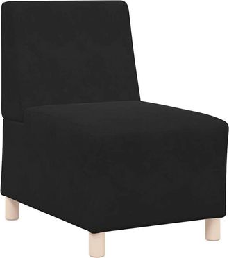 vidaXL Sillón sin brazos de terciopelo negro 55 cm Vidaxl