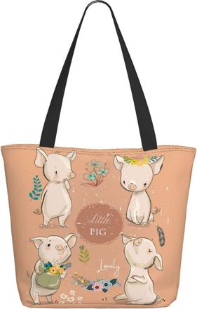 AOOEDM Naughty Pig Ladies Shopping Bag 13x11x7in.The Perfect ValentineS Day Gift.It Is The Best ValentineS Day Gift For Mom, Daughter, Wife,Etc