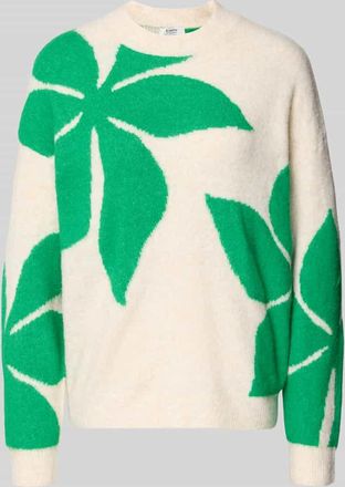 b.young B.Young Oversized Strickpullover mit gerippten Abschl&uuml;ssen Modell OMEA in Grass, Gr&ouml;&szlig;e XXL