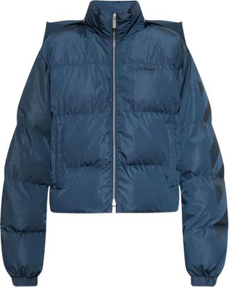 Off-white arrow-print padded jacket - Blue