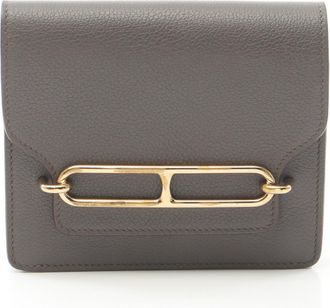 Hermès Etain Gray Leather Wallet (Bi-Fold) (Pre-Owned)