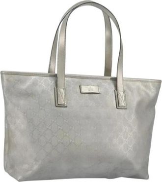 Gucci Pre-owned Vintage Tote Bag - Dames - Vintage Shopper - Grijs - ONE Size - Leer - Vintage