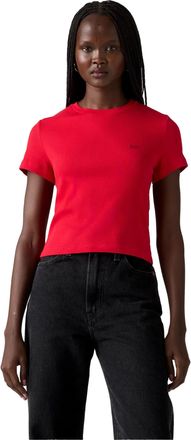 Levi's Dames/Dames Essential Geribbelde Sport Gewaad Top (Echt rood)