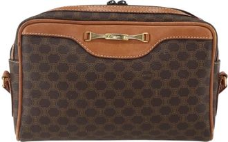 Celine Vintage Macadam Canvas Brown Canvas Backpack Bag (Pre-Owned)