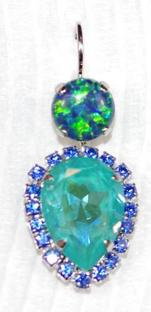 Mariana Womens Serenity Earrings In Blue/ Teal