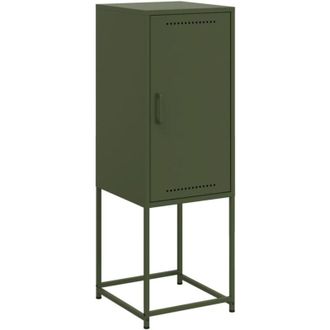 vidaXL Highboard Olive Green 36x39x107 cm Steel Vidaxl