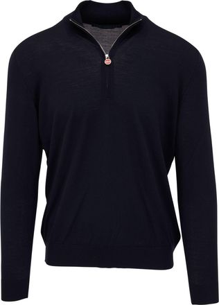 Kiton half-zip wool jumper - men - Wool - S - Blue