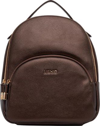 Liu Jo Logo Rugzak - Dames - Rugzakken - Bruin - ONE Size - Polyester - Tassen
