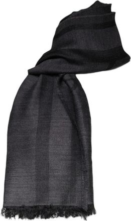 Gianfranco Ferre Accessoires, Heren, Grijs, ONE Size, Wol, Donkergrijze wollen en viscose sjaal