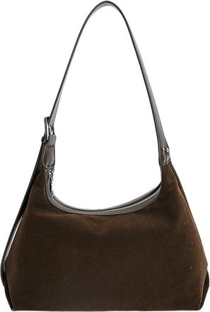 Generic Womens Soft Suede Slouchy Hobo Bag,Roomy Vintage Shoulder Purse with Adjustable Strap for Fall Winter (green)