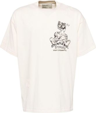 DOMREBEL strip T-shirt - men - Cotton - L - Neutrals