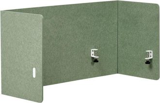 Beliani Panel Separador Completo Tablero Pet Ac&uacute;stico Tapizado De Tela Verde 120 X 60 Cm Soloa