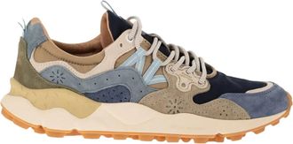 Flower Mountain Multi-Layered Sneakers with Rugged Sole and Intricate Perforations