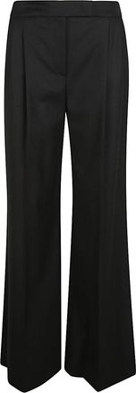 Via Masini 80 Black Wool blend trousers