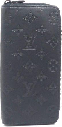Louis Vuitton Black Monogram Shadow Long Wallet (Bi-Fold) (Pre-Owned)
