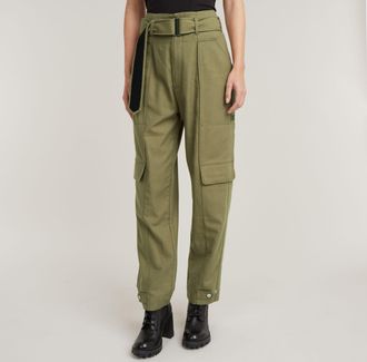 G-Star High Paperbag Broek - Groen - Dames