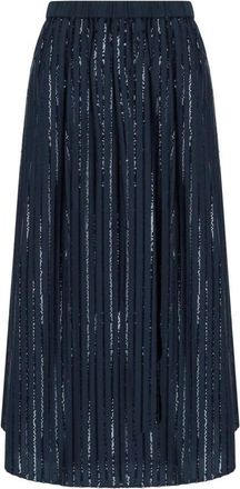 Max Mara Rokken, Dames, Blauw, L, Katoen, Fiordi Rok