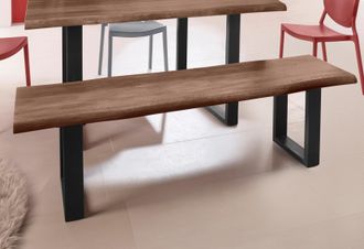 Inosign Sitzbank »Selina« mit schönem Metallgestell und folierte Holzoptik auf der Sitzfläche