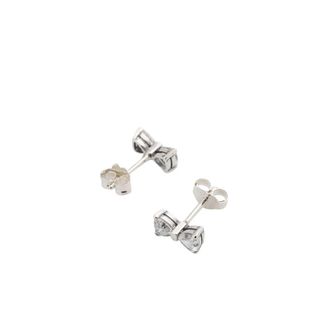 Pandora Sprankelende Kleine Strik Oorbellen - Dames - Oorbellen - Wit - ONE Size - Accessoires