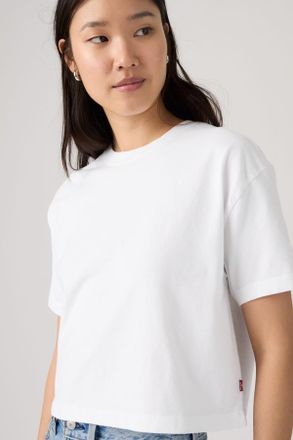 Levi's Cropped Anyday Tee - Donna - XL - Bianco / Bright White