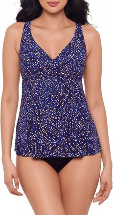 Miraclesuit Spotlight Ayla Tankini Top in Purple Multi at Nordstrom, Size 16