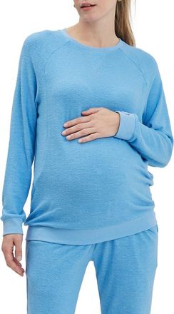 Nom Maternity Heart on My Sleeve Maternity/Nursing Sweatshirt in Bluebell at Nordstrom, Size Small