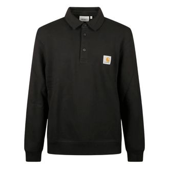 Carhartt Work in Progress Tops, Heren, Zwart, S, Katoen, Polo Sweatshirt
