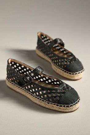 Bibi Lou Raffia Mary Jane Flats