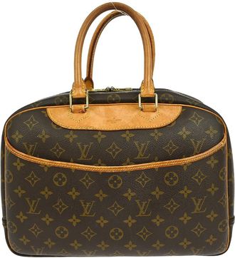 Louis Vuitton Deauville Handbag Monogram Canvas Brown Canvas Handbag (Pre-Owned)