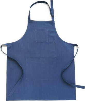 Solino Home Linen Apron 32 x 27 in for Dining Table, Holiday and Everyday Table Decor - Classic Linen Apron in Blue at Nordstrom, Size Medium