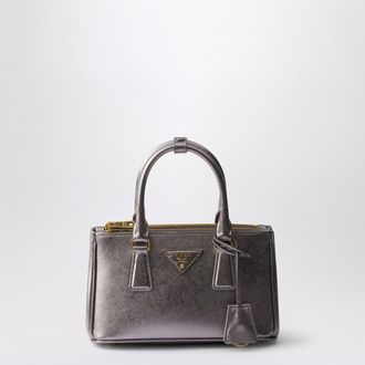 Prada Galleria mini chrome patent Saffiano bag