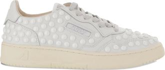 Autry Medalist geperforeerde leren sneakers met studs - Wit