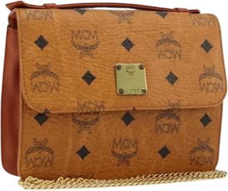 MCM Pre-owned Cross Body Bags, female, Brown, Size: ONE SIZE Pre-owned Cross Body Bag