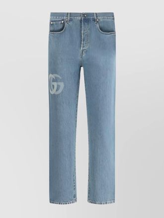 Gucci straight cotton jeans with five pockets