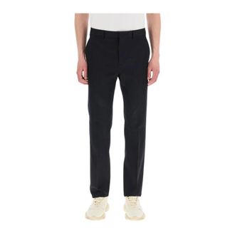 Valentino Rechtgesneden- getailleerde broek - Heren - Broeken - Blauw - Maat: XL Leer
