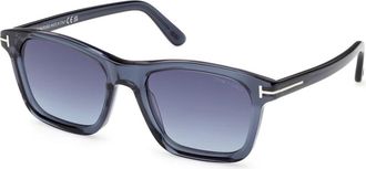 Tom Ford Barron Zonnebril - Heren - Zonnebrillen - Blauw - 54 MM - Accessoires