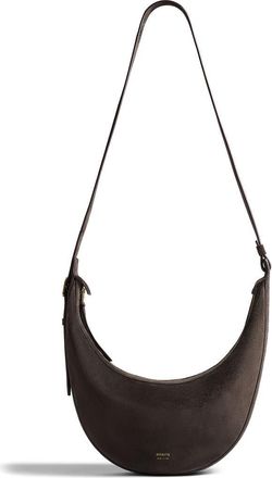 Khaite Small Augustina Suede Hobo Bag in Dark Brown 950 at Nordstrom