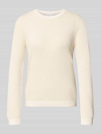 Vila Strickpullover mit Strukturmuster Modell DALO in Offwhite, Gr&ouml;&szlig;e M