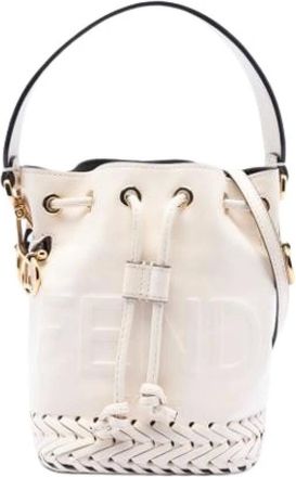 Fendi Pre-owned Bucket Bags, female, White, Size: ONE SIZE Pre-owned Mon Tresor Bucket Bag