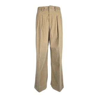 Dondup Eloise Trousers - female - Dondup - Wide Trousers - Beige - L - Trousers