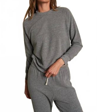 perfectwhitetee Alexi Crew Sweatshirt In Dark Heather Grey