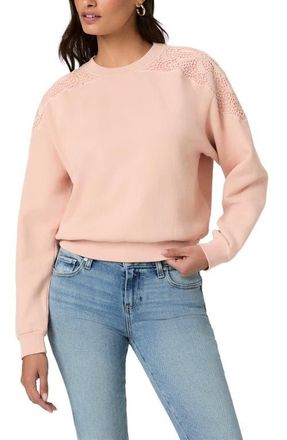 Paige Dagmar Embellished Sweatshirt in Light Pink at Nordstrom, Size Large